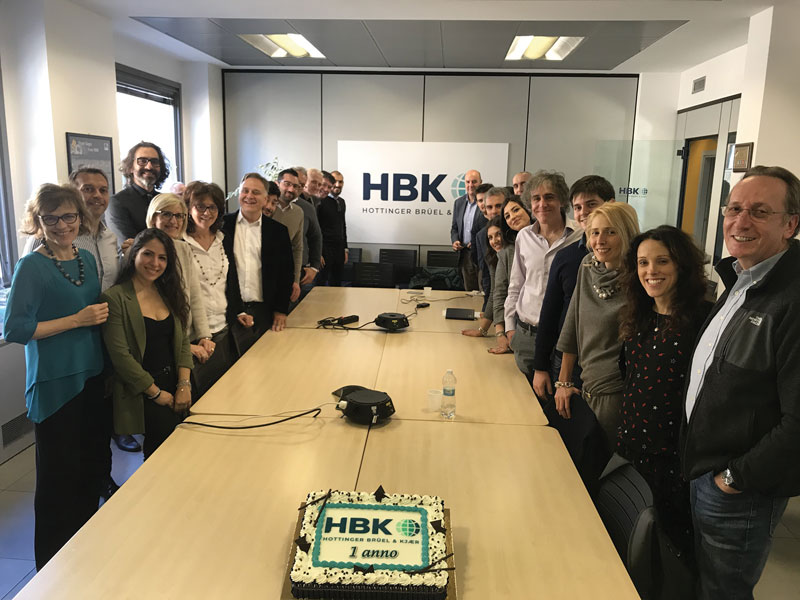 The HBK Italy team has about thirty employees (photo taken before the Covid emergency).  A Single Source for Testing and Measurement 3 7