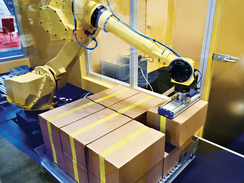 Speed and movement limits for palletisers with robotic arm.   4 3